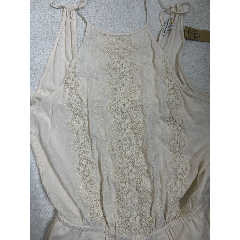American Eagle  Womens Medium Ivory Romper Lace Festival Eyelet New - Picture 10 of 13